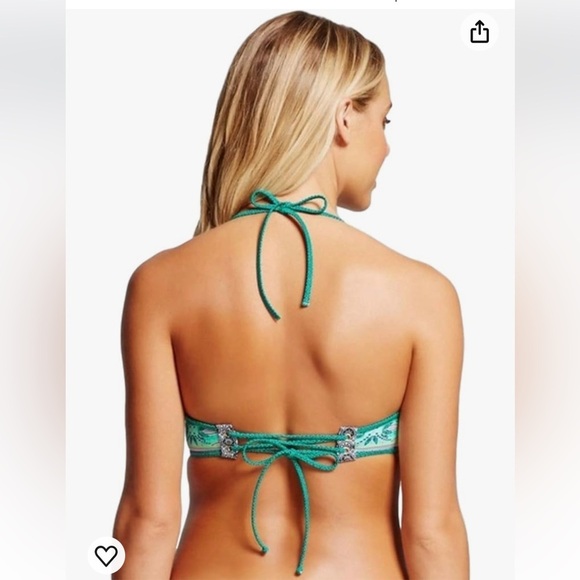 Shade & Shore Aqua Bikini Top Size 34B - Picture 5 of 5